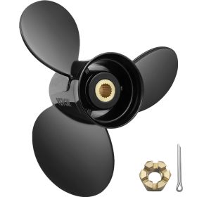 VEVOR Outboard Propeller, Replace for OEM 3817468, 3-Blade 14 1/2" x 19" Pitch Aluminium Boat Propeller