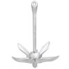 Folding Anchor Silver 7.1 lb Malleable Iron