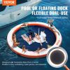 VEVOR Inflatable Floating Dock ø10FT Water Dock Platform with ø8FT Mesh Pool