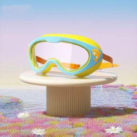 Kids Swim Goggles; Anti-Fog Swimming Goggles Swim Glasses Leak Proof For Age4-16 (Color: Sky blue)
