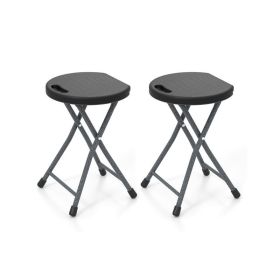 Portable Folding Stool with Built-in Handle for Traveling (Type: 2 Piece, Color: As pic show)