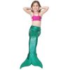 3PCS Kids Girls Swimsuit Bathing Suits Bikini Fish Tail Set