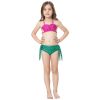 3PCS Kids Girls Swimsuit Bathing Suits Bikini Fish Tail Set